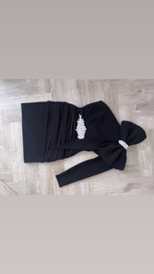 Bow one shoulder dress