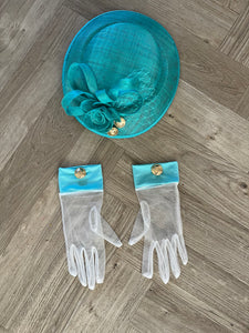 Fascinator & gloves to match any design you purchase with.
