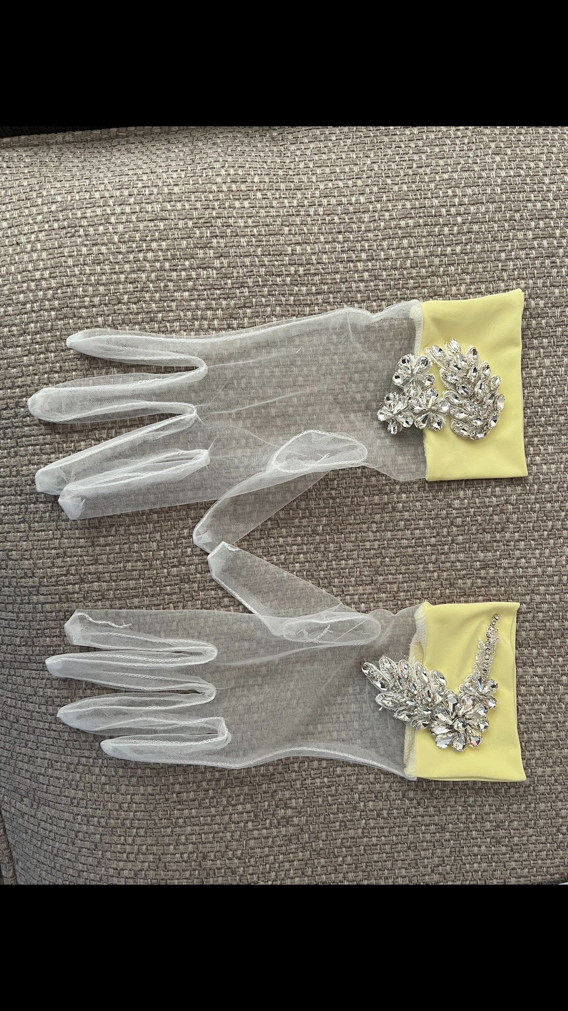 Fascinator & gloves to match any design you purchase with.
