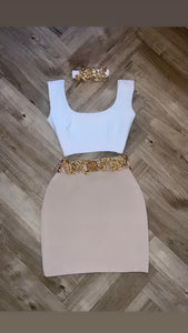 Two piece with gold detail
