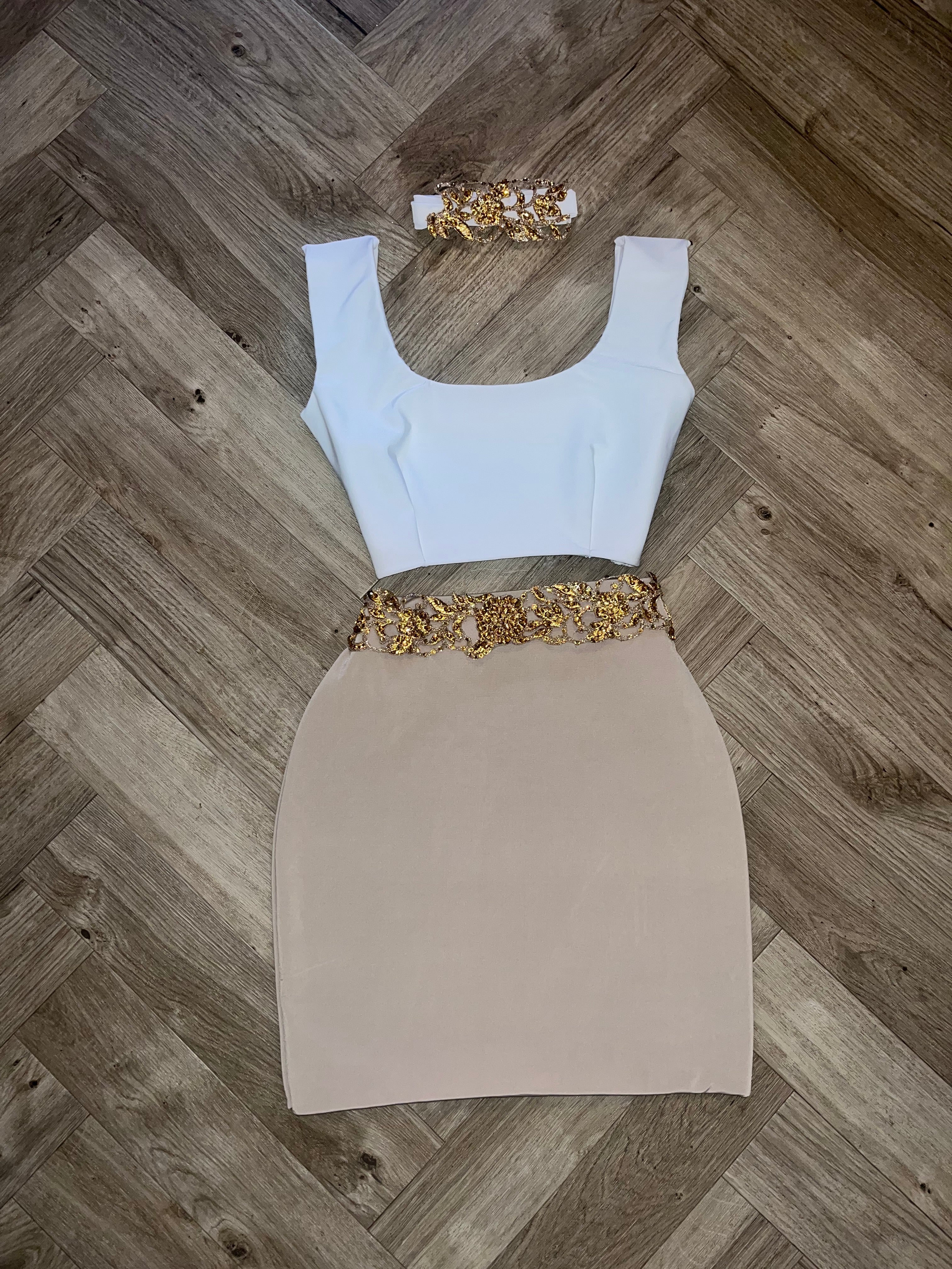 Two piece with gold detail