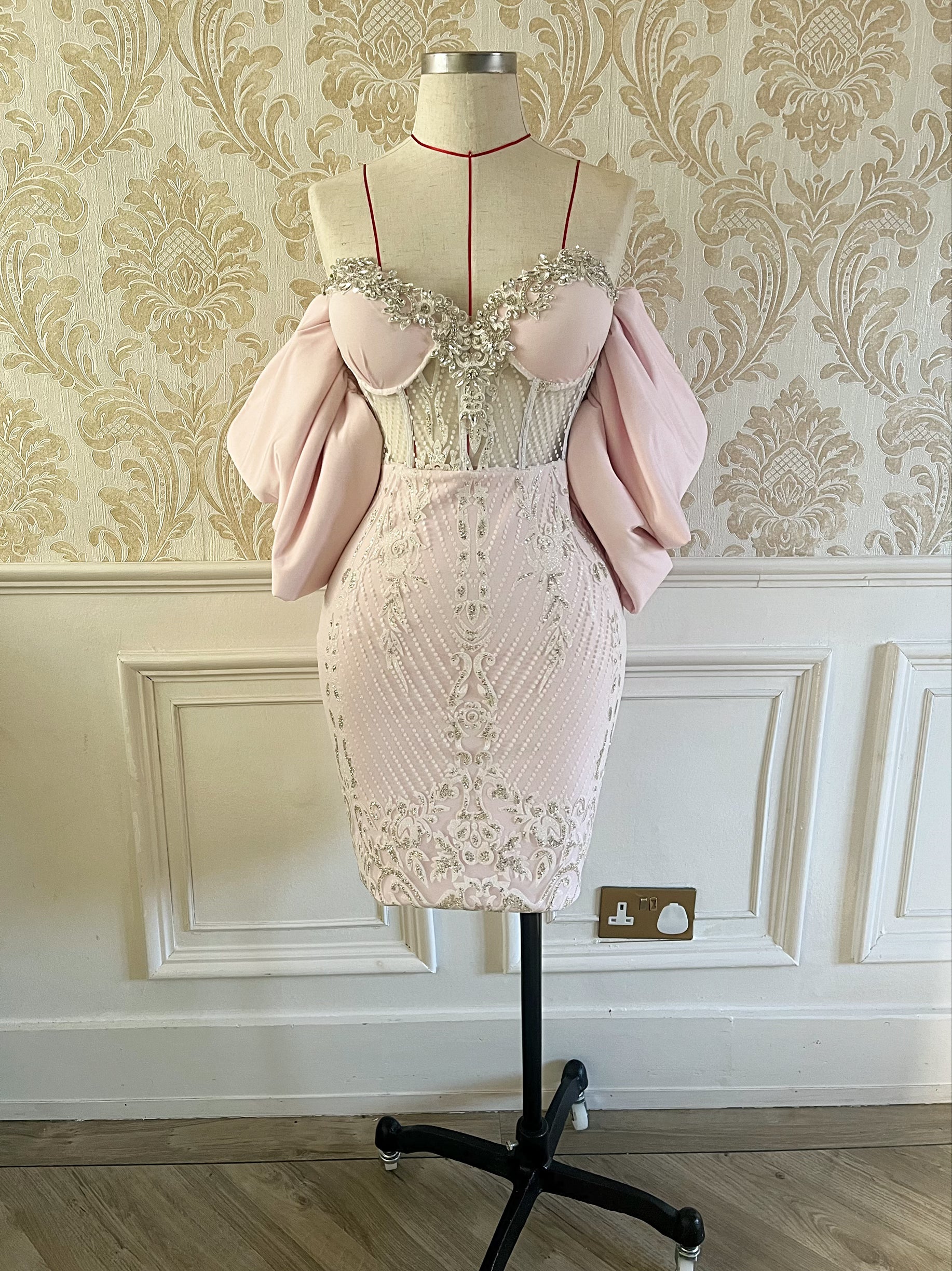 Boned lace dress