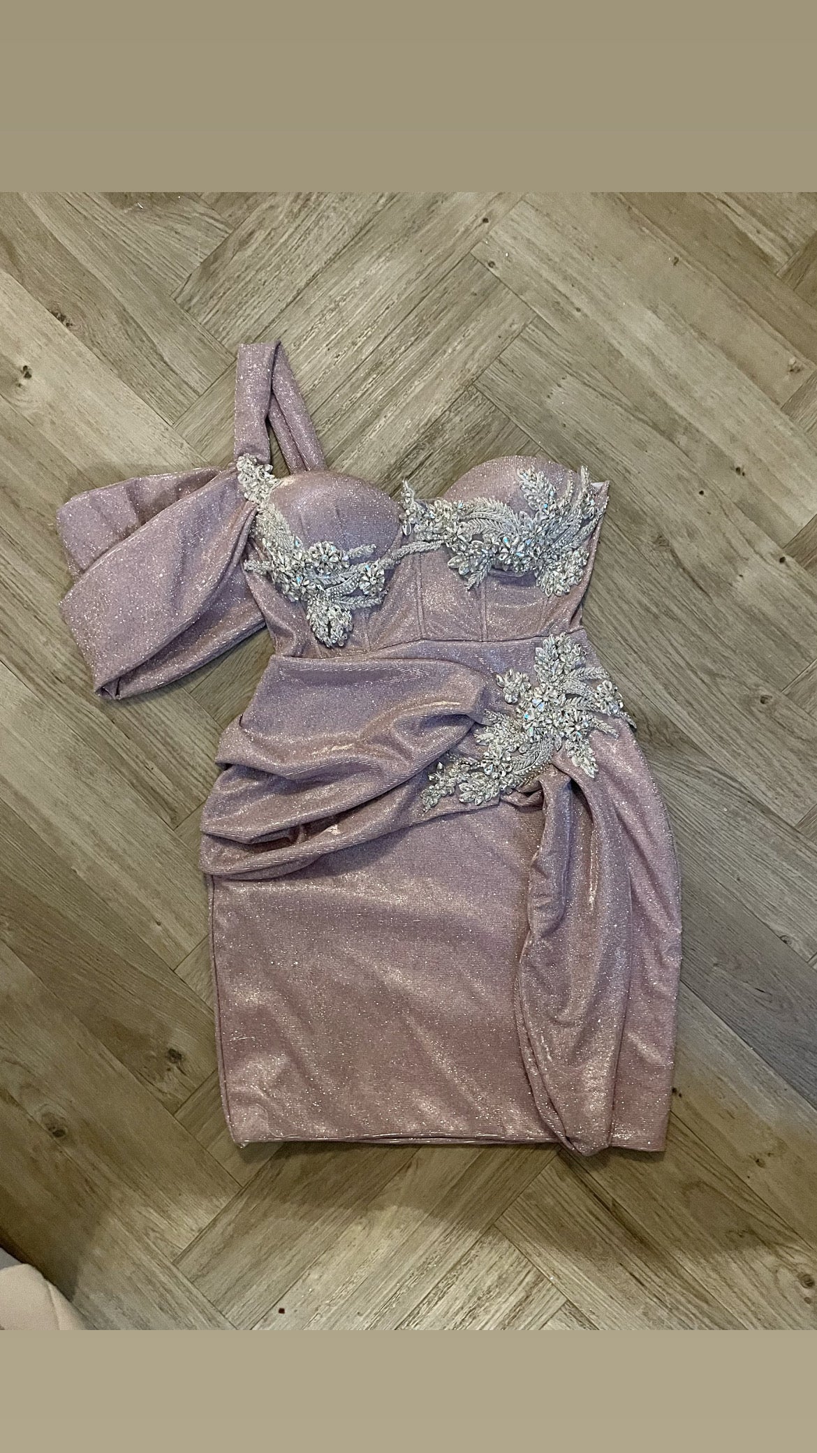 Boned glitter diamond dress