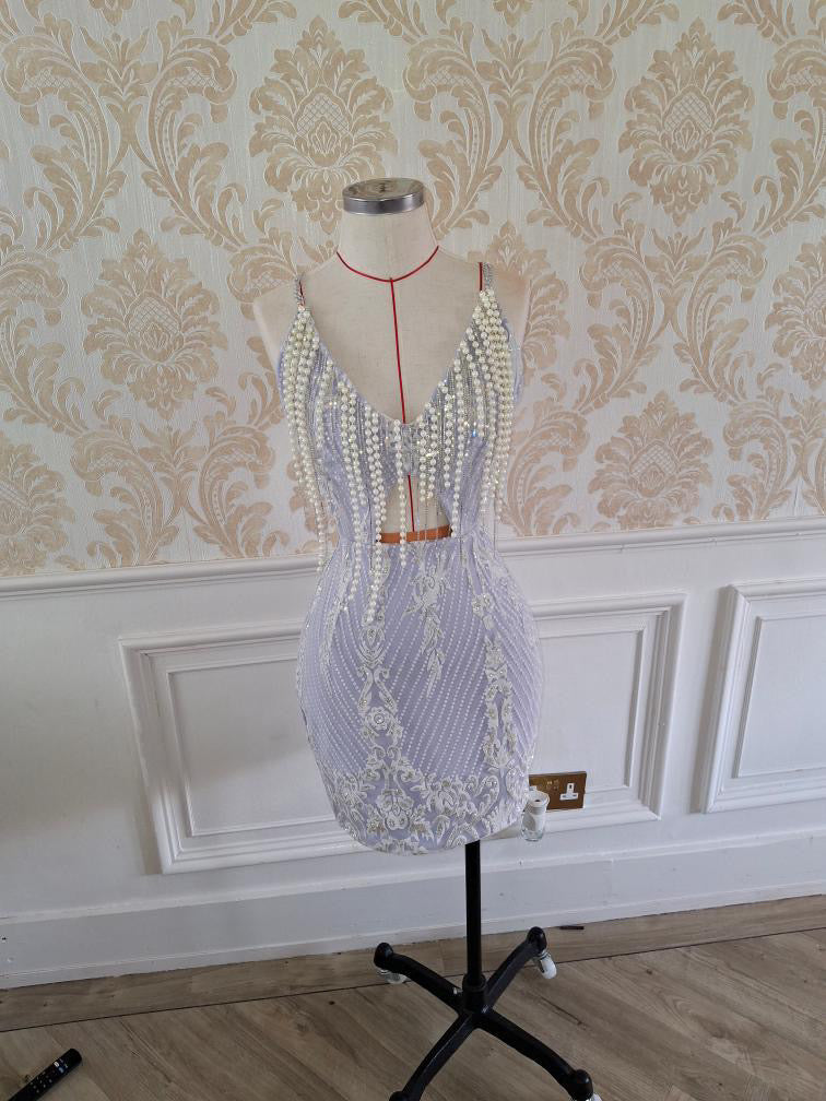 Pearl drape dress