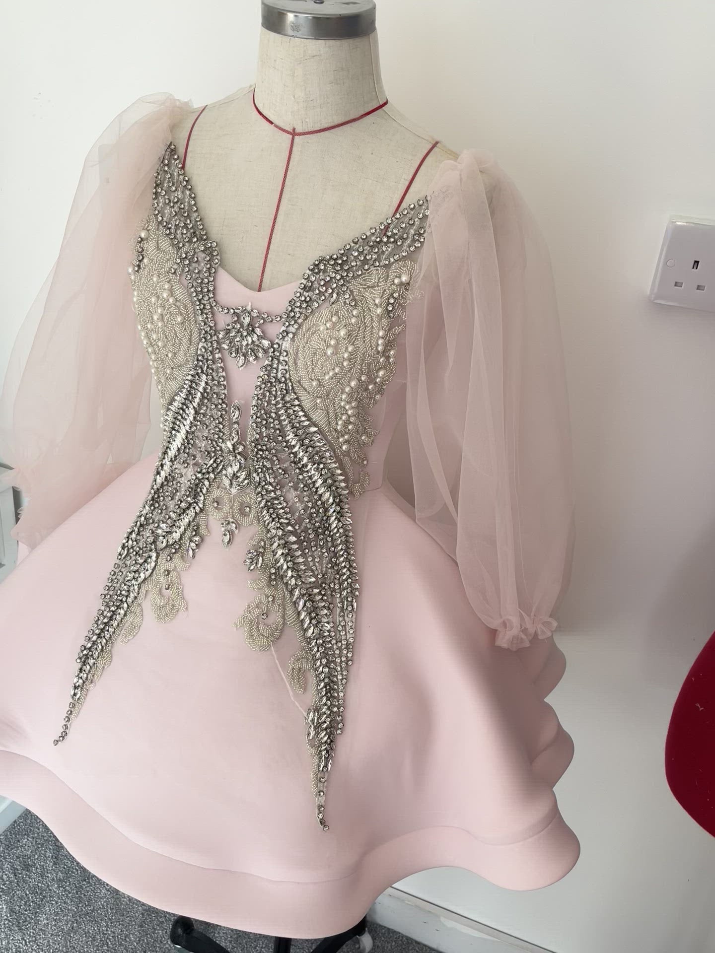 Diamond butterfly skater dress