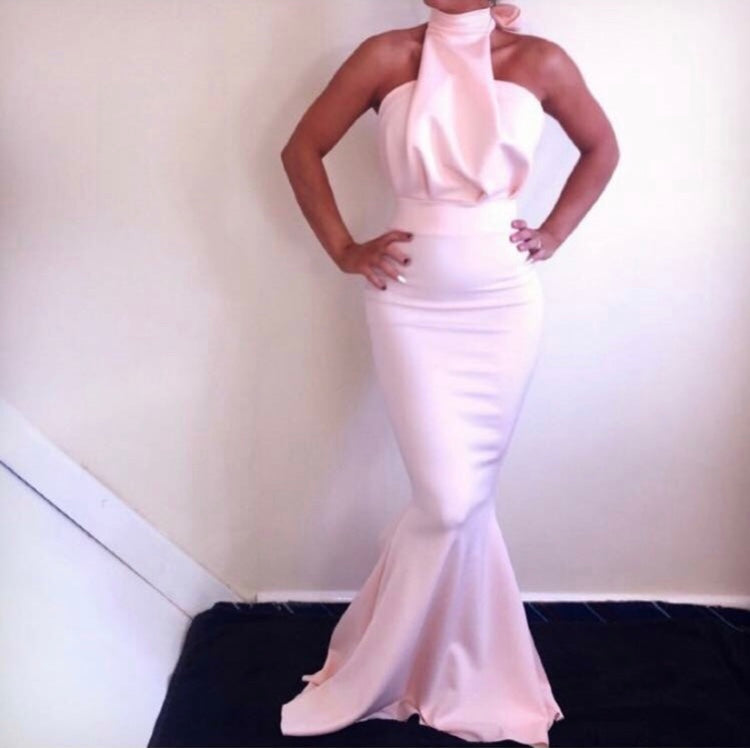 High neck dress