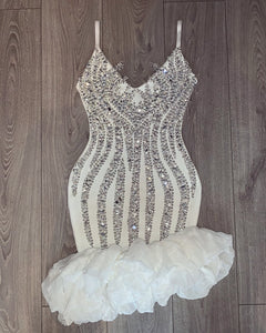 Diamond appliqué dress