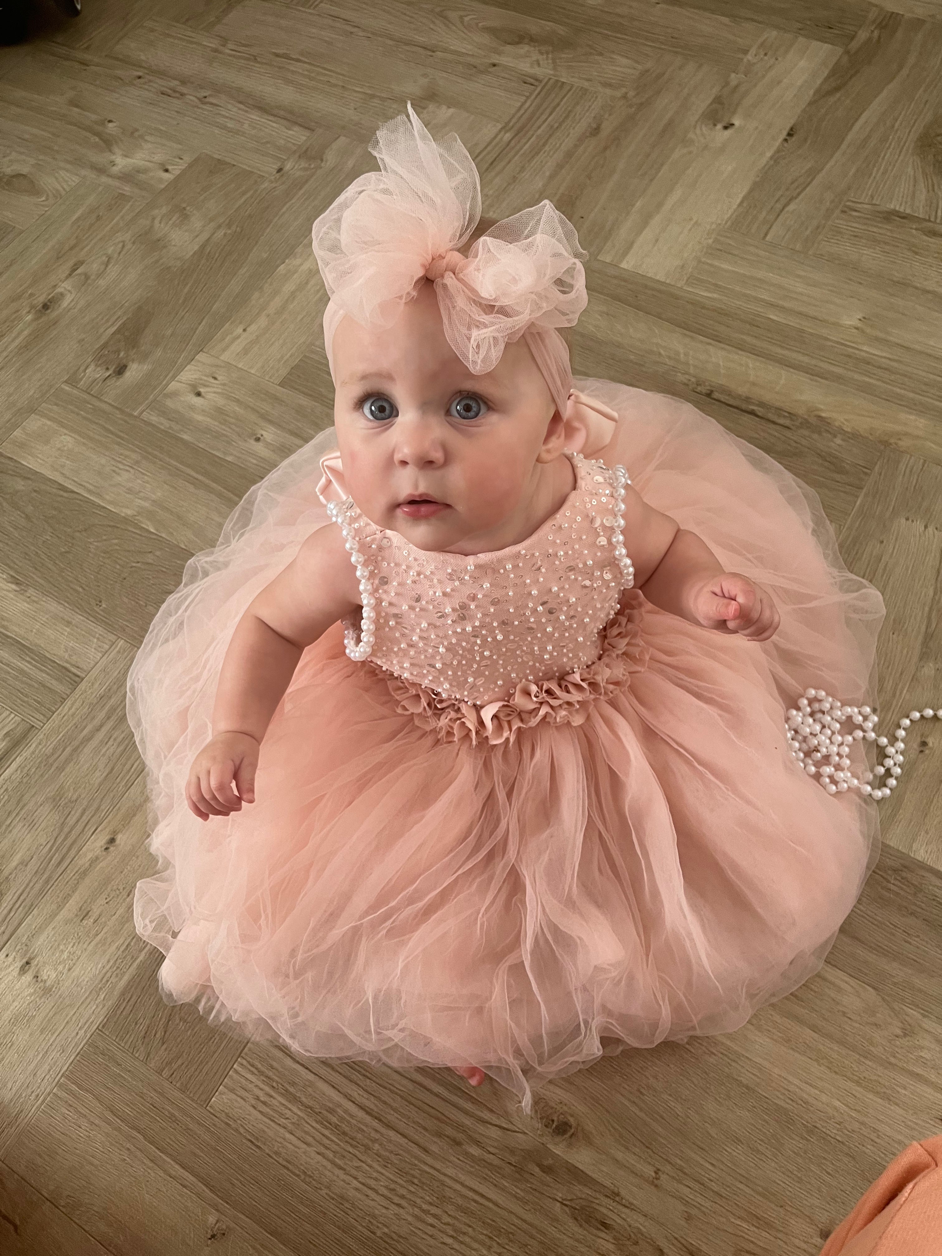 Beaded Flower girl dress
