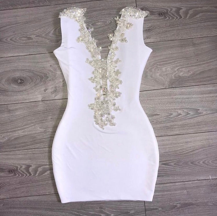 Rhinestone detailed dress