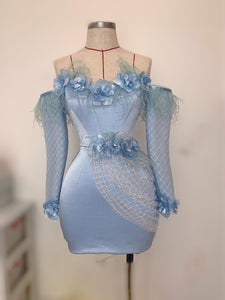 Feather flower dress