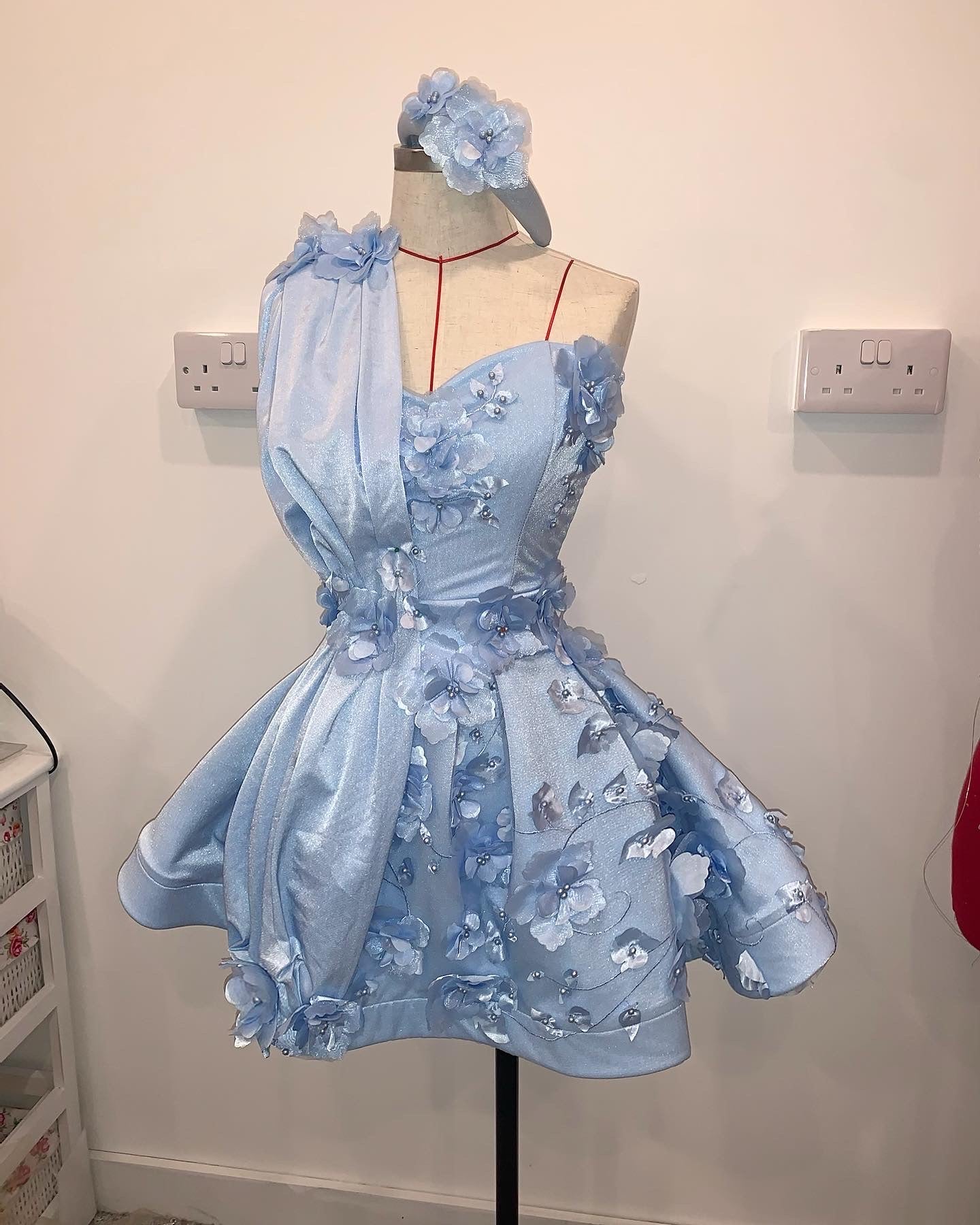3D flower tulle dress
