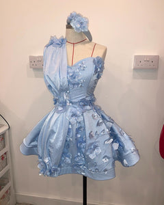 3D flower tulle dress
