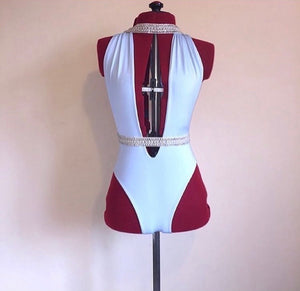 Open front detailed swimwear