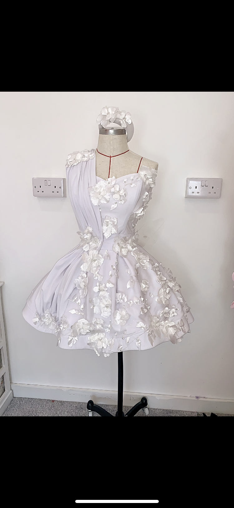 3D flower tulle dress