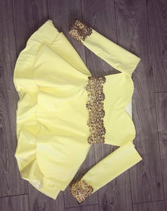Two skirt off shoulder dress