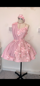3D flower tulle dress