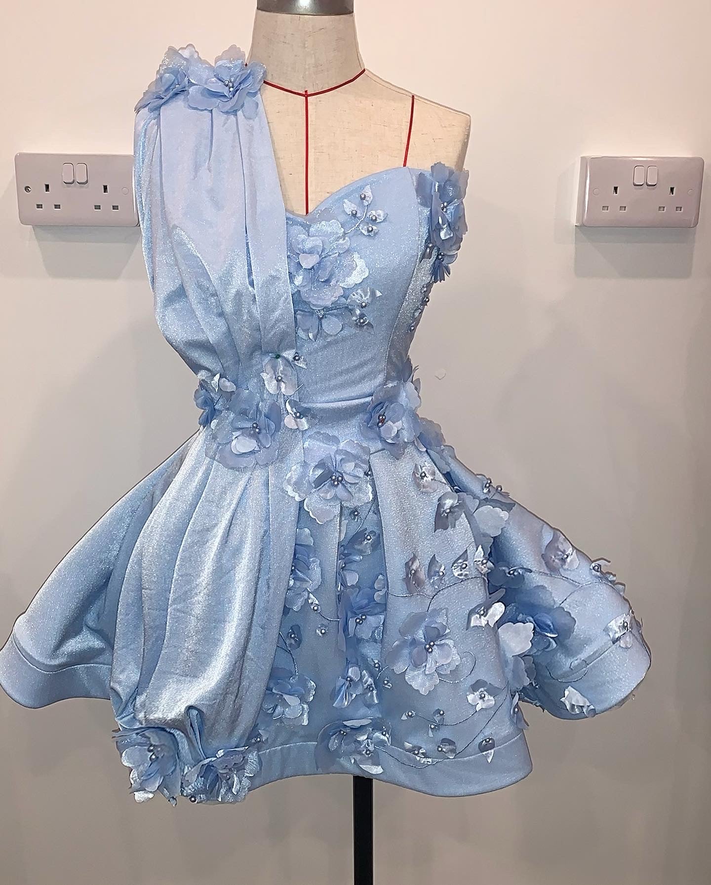 3D flower tulle dress