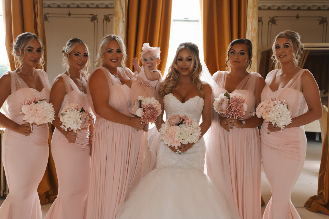bridal beaded floor length dress