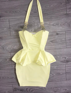 Peplum sweetheart dress