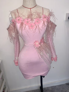 Feather flower dress