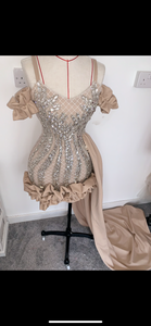 Diamond ruffle dress