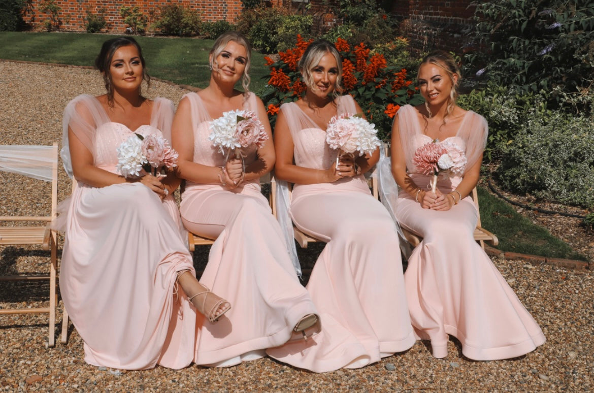 bridal beaded floor length dress
