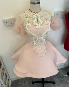 Skater pearl laced dress