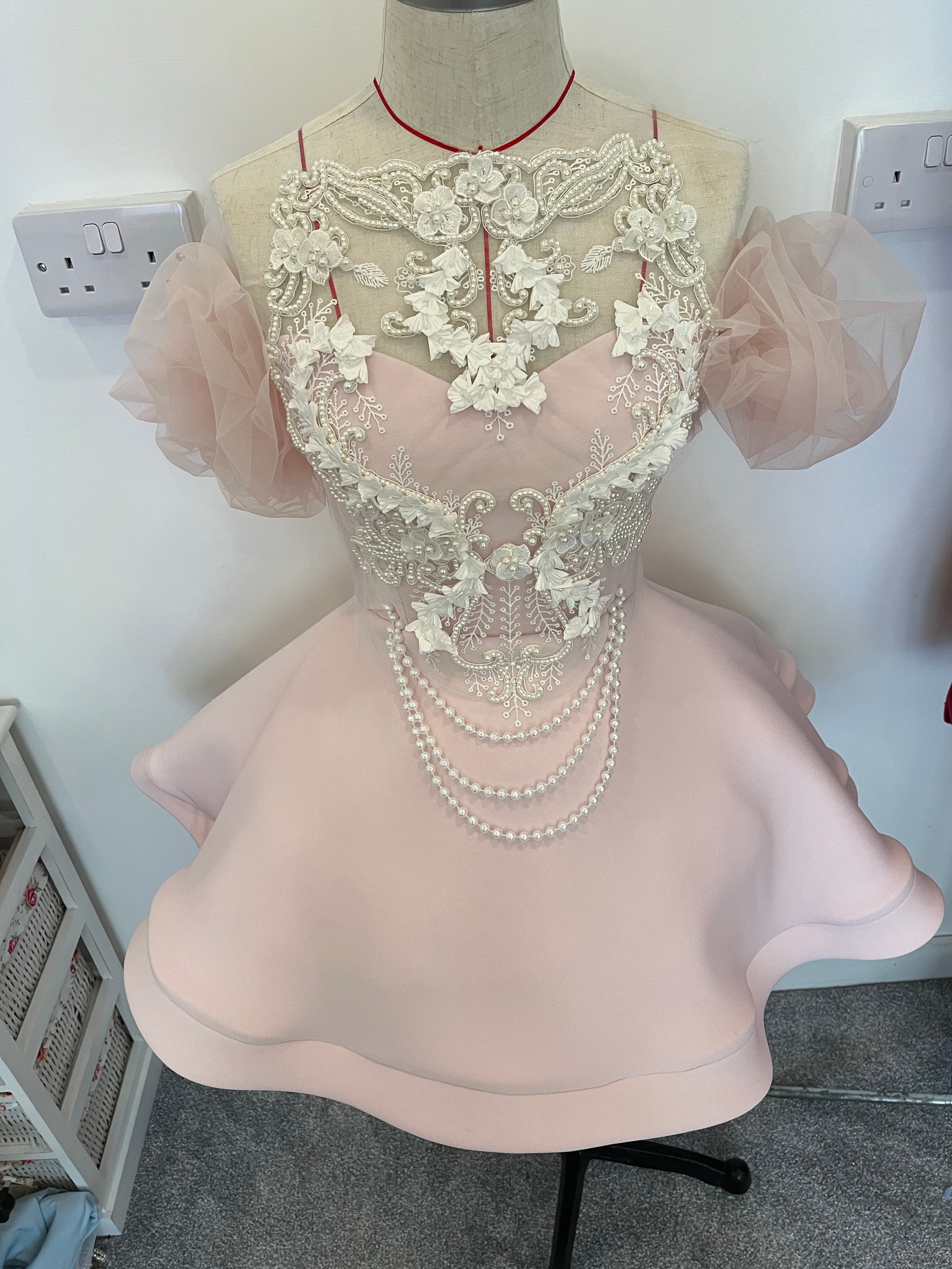 Skater pearl laced dress