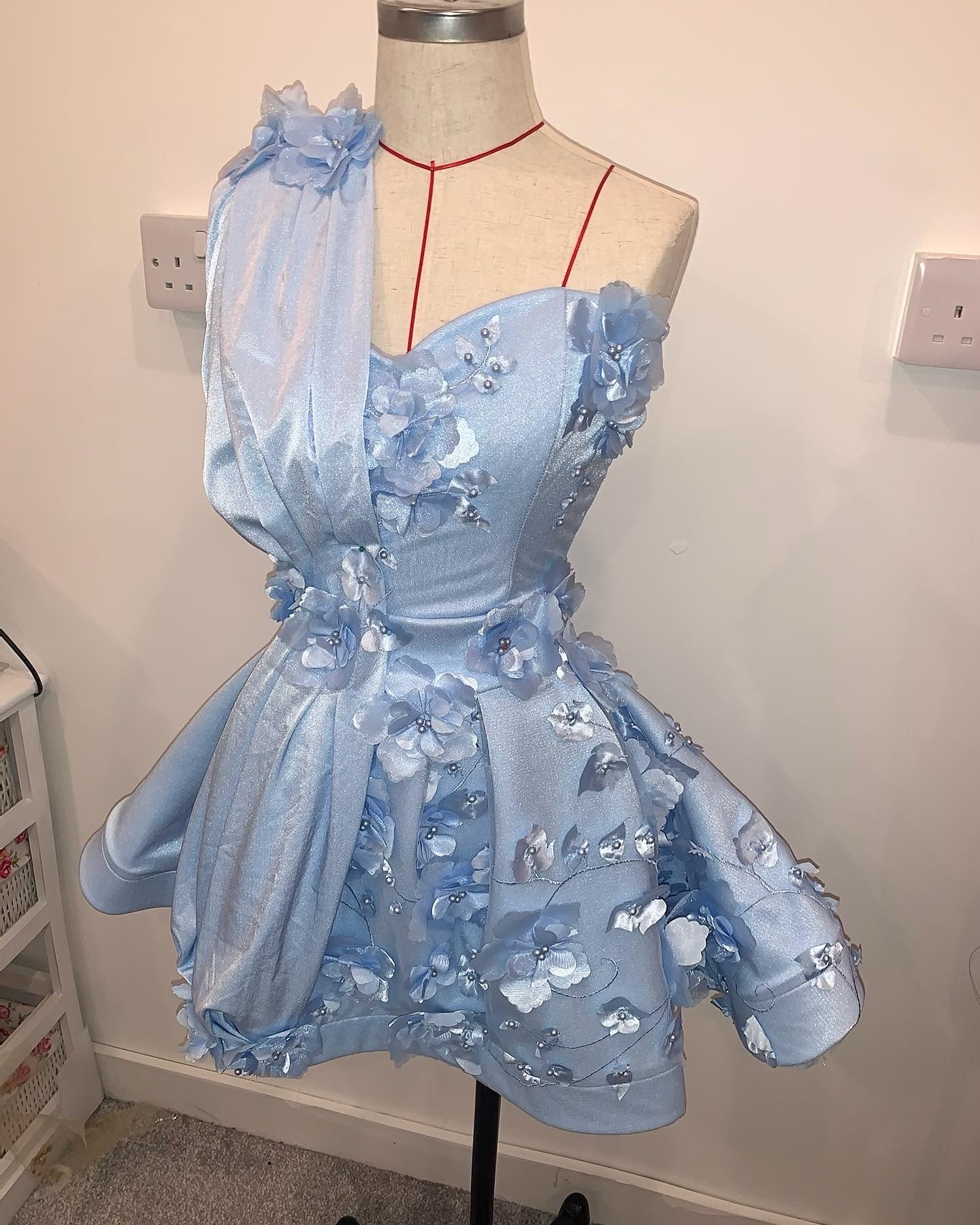 3D flower tulle dress