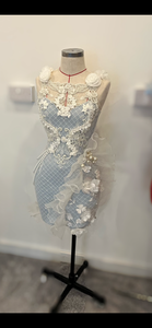 Pearl side ruffle dress